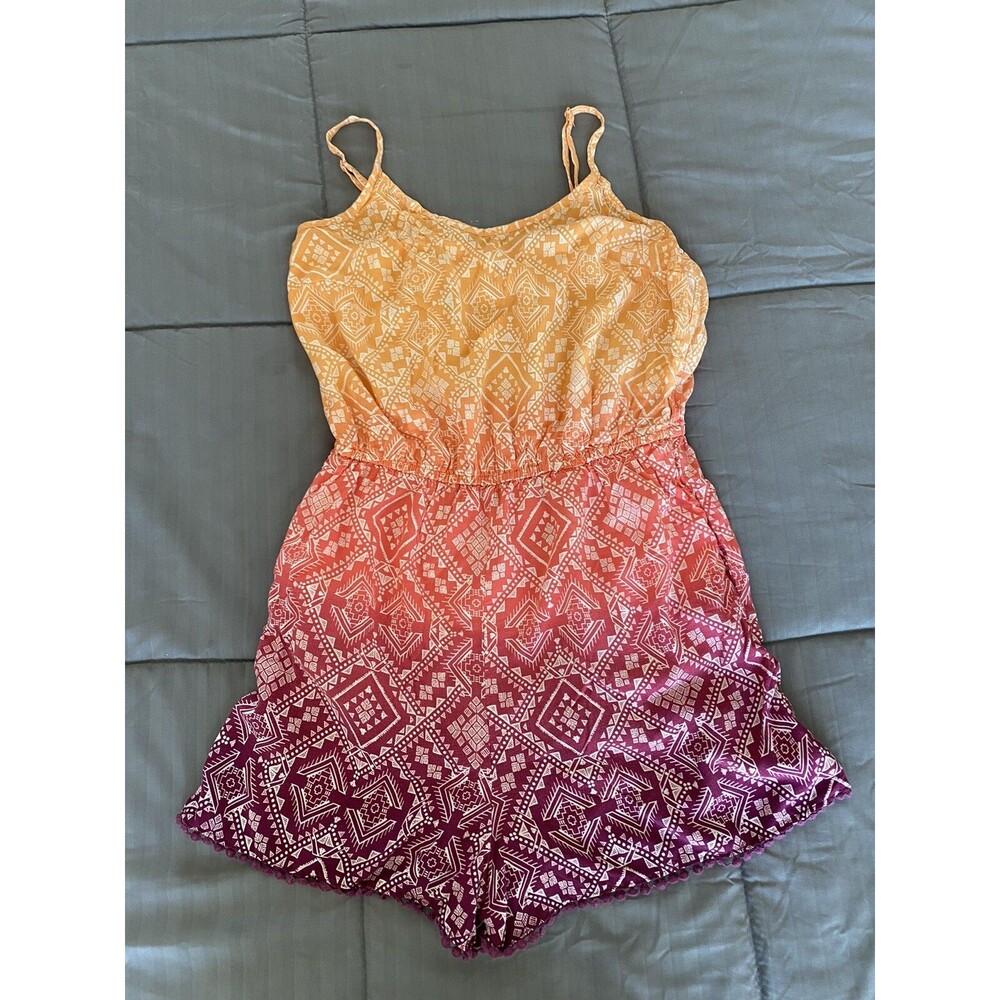 Mossimo Spaghetti Strap multi-color romper SZ M